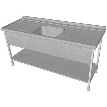 Sink With Double Table Drainer 1800x650mm