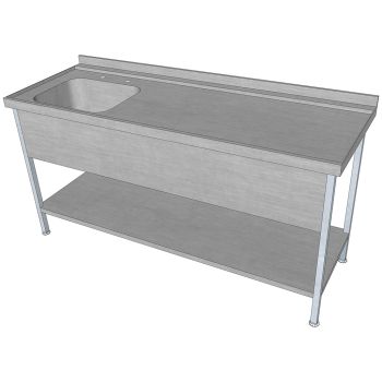 Sink With Large Table Drainer 1500x650mm