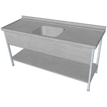 Large Sink With Double Drainer 2200x650mm