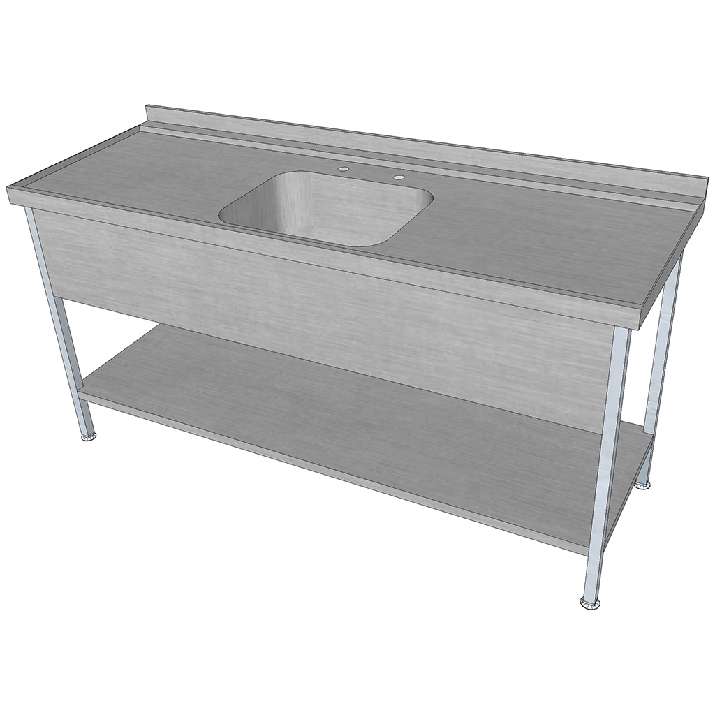 Sink With Double Table Drainer 1800x650mm