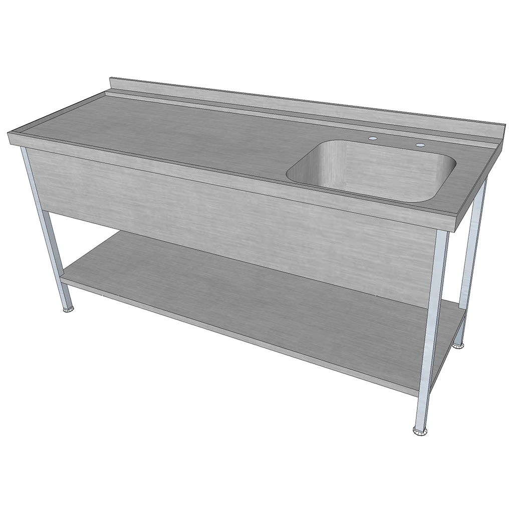 Large Sink With Double Drainer 2200x650mm - Image 3